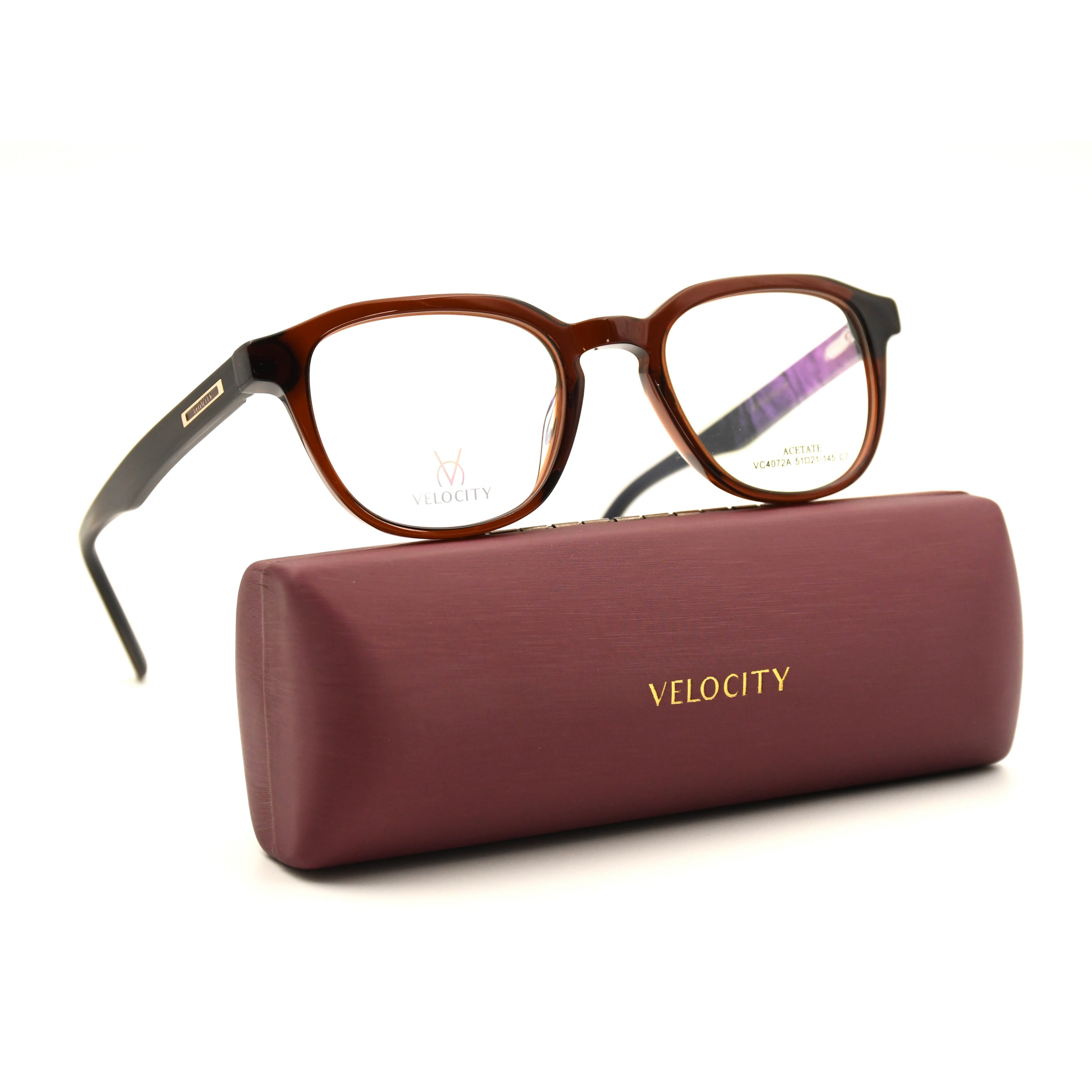 Velocity Rectangle Full Rim Eyeglasses - 4072A-C8