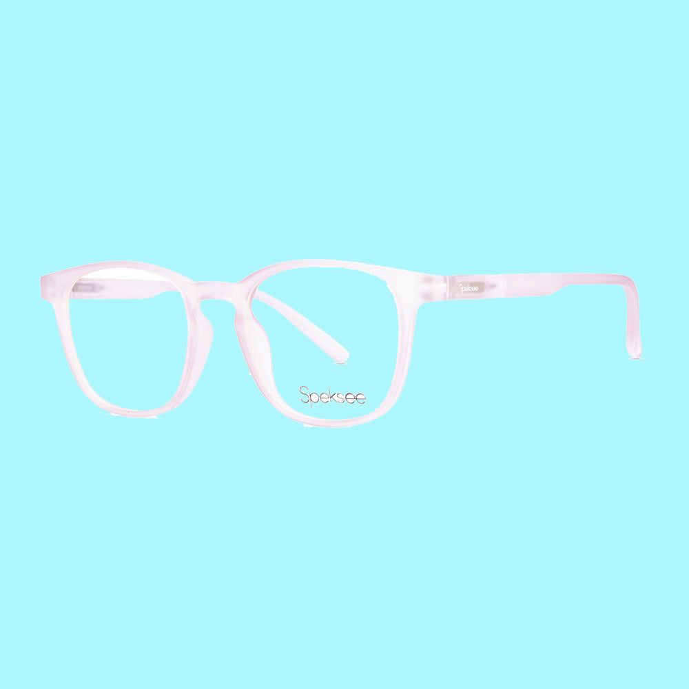 Speksee Light Pink Rectangle Full Rim Eyeglasses