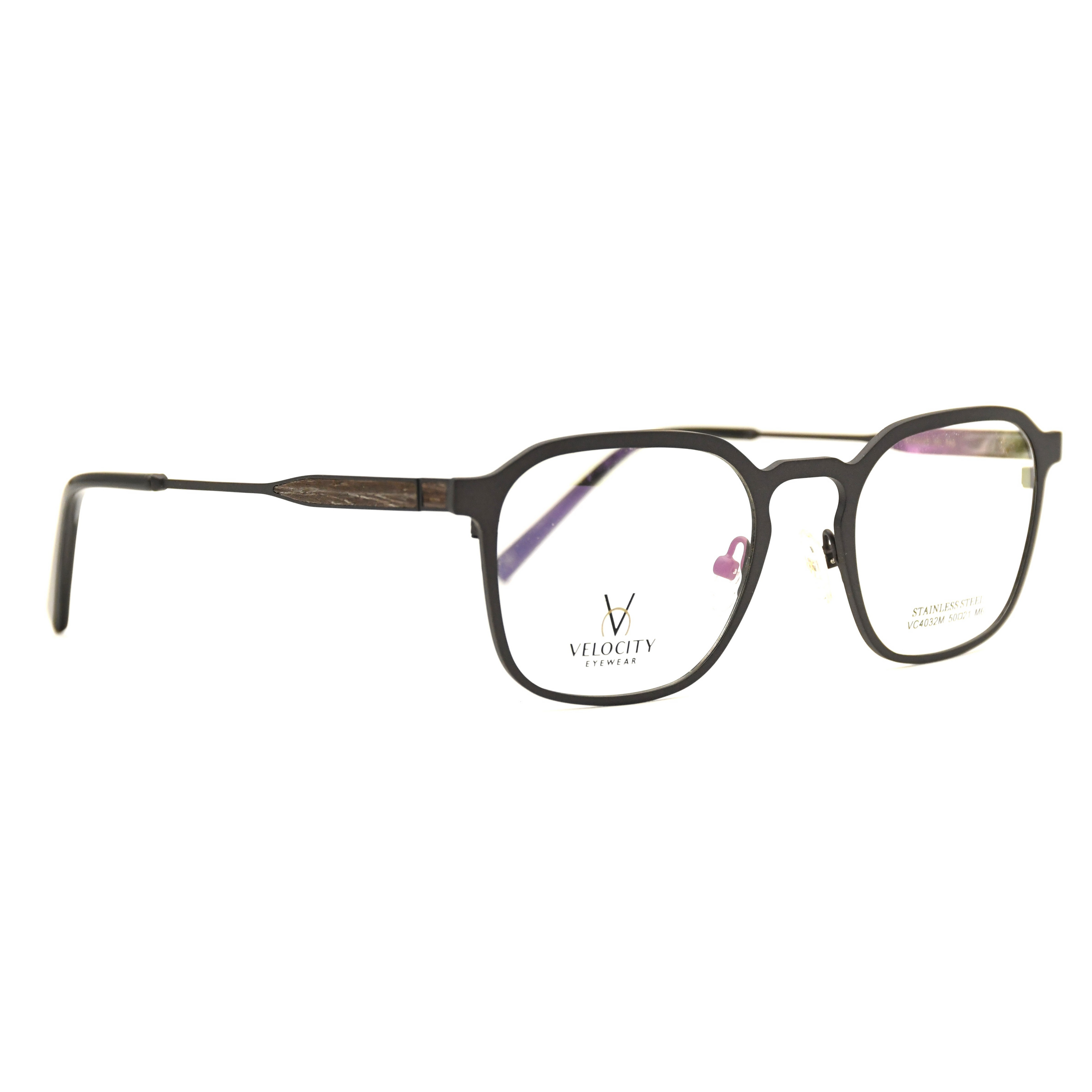 Velocity Rectangle Full Rim Metal Eyeglasses - 4032M-M6