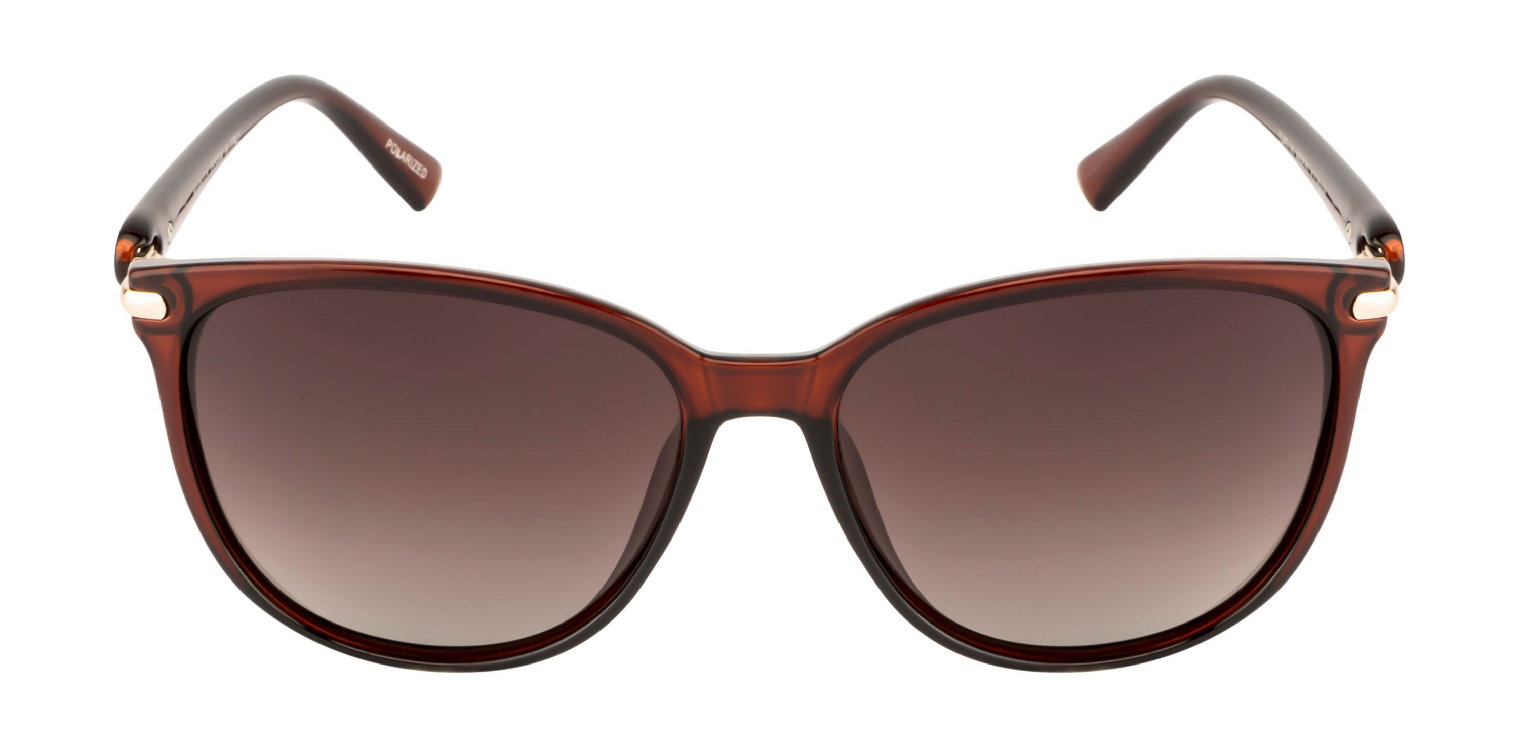 Velocity Polarized Oval Gradient Brown POL Sunglasses