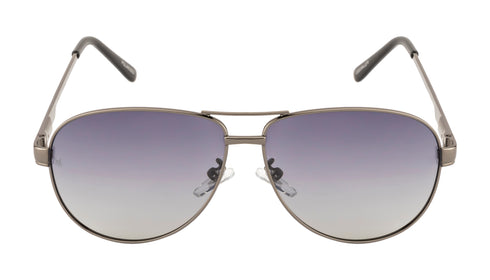 Velocity Polarized Aviator Gradient Smoke POL Sunglasses for Men